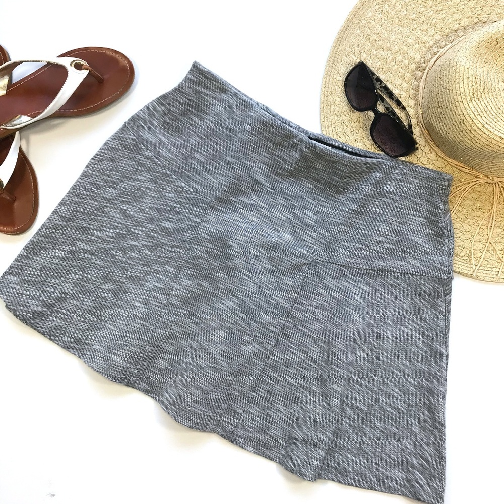 Gap Heather Gray A-Line Above Knee Skirt Size Med